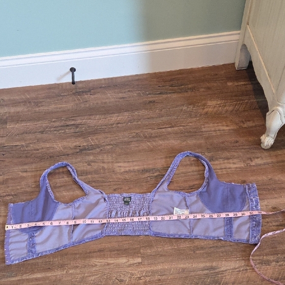 Wild Fable Purple Crushed Velvet Crop Tank Top Size M Y2K Grunge - Picture 6 of 9